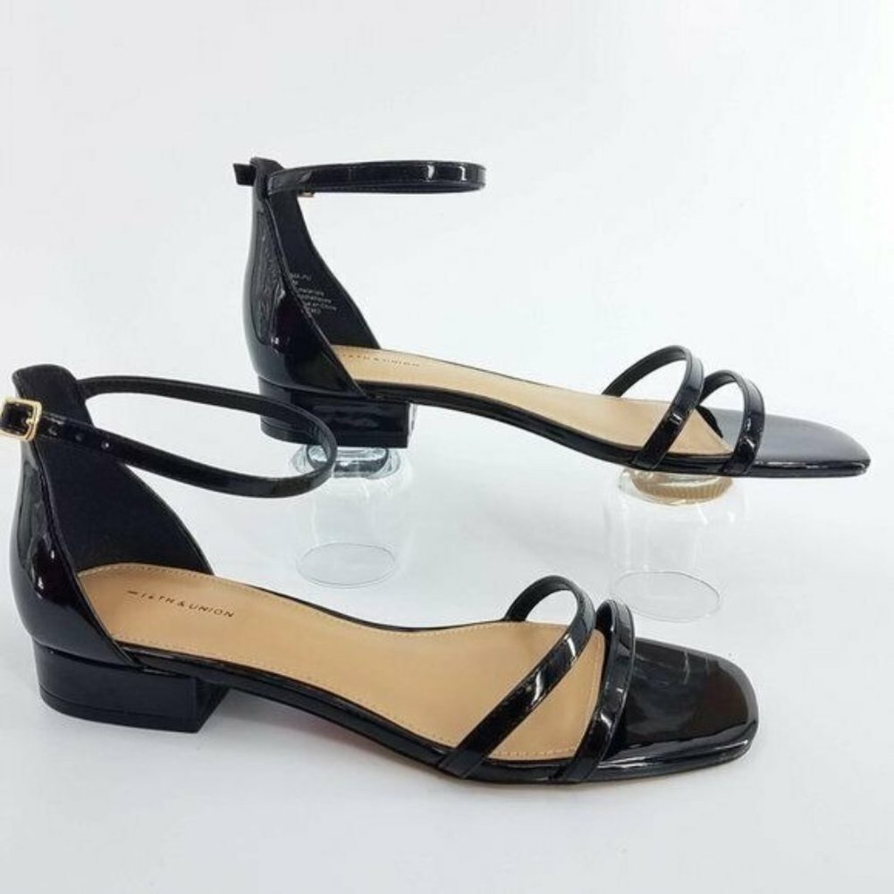 NEW 14th & Union Jemma Strappy Sandal Women's Size 7 Black